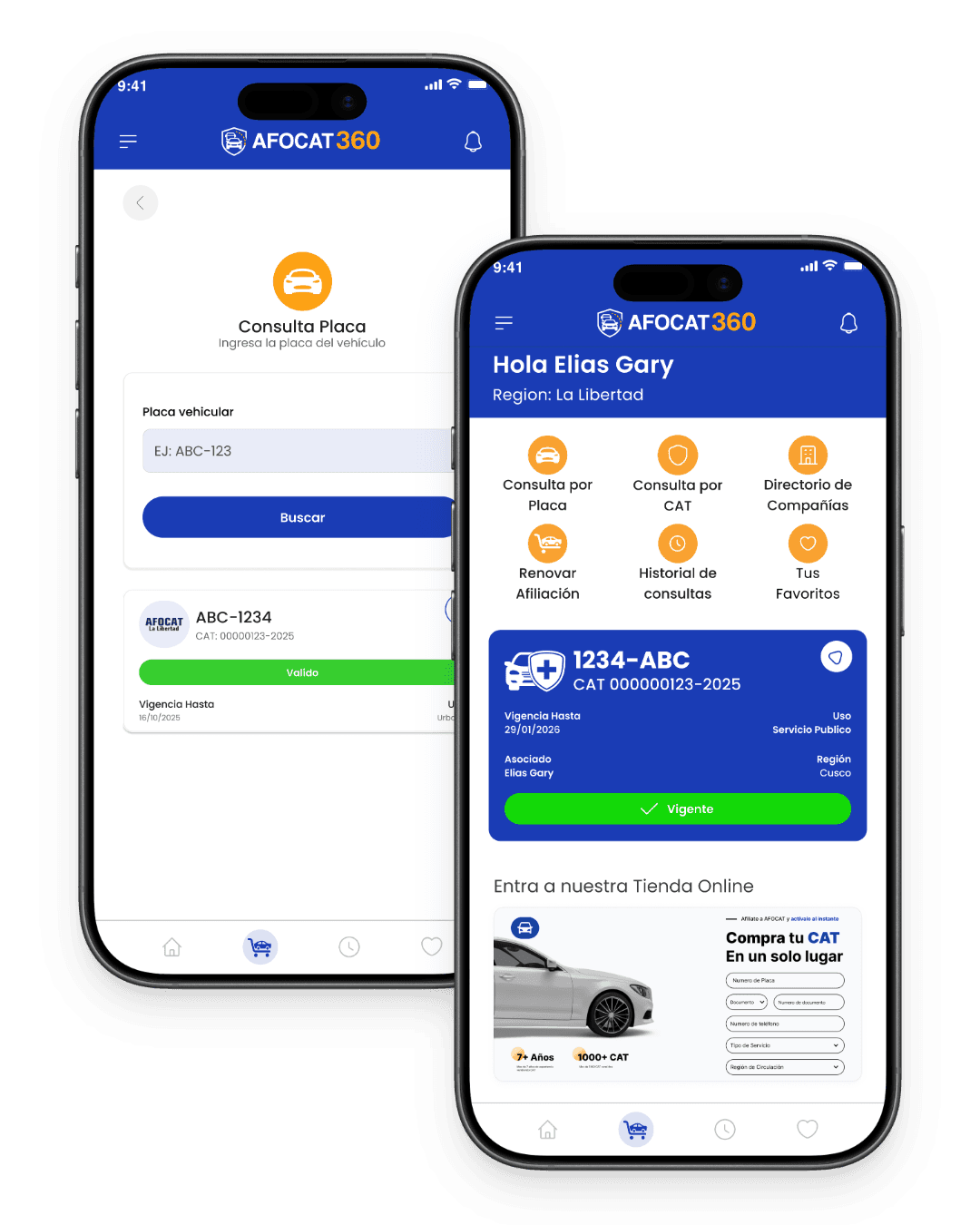 Mockup de la página